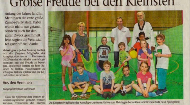 Große Freude bei den Kleinsten Meininger Tageblatt 08.06.2016
