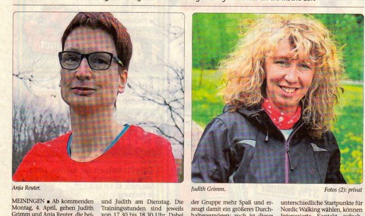 Nordic Walking Wochenspiegel 02.04.2016