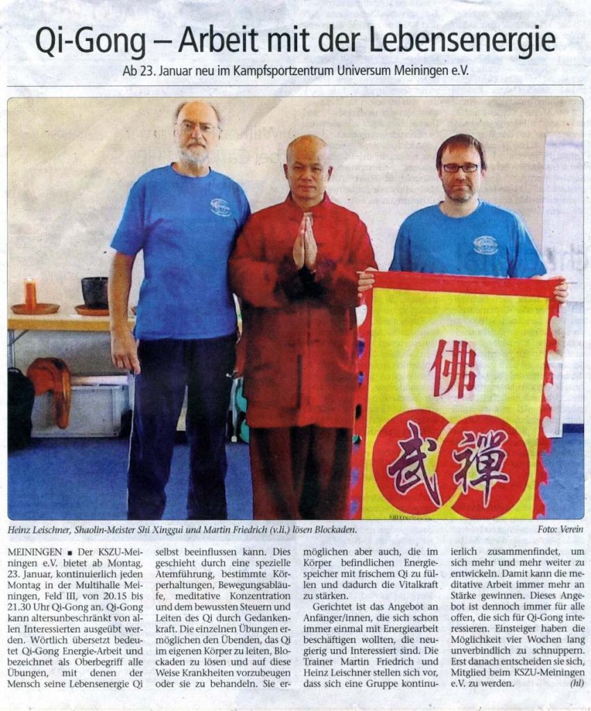 Qi Gong: Arbeit mit der Lebensenergie | Wochenspiegel vom 05.01.2017